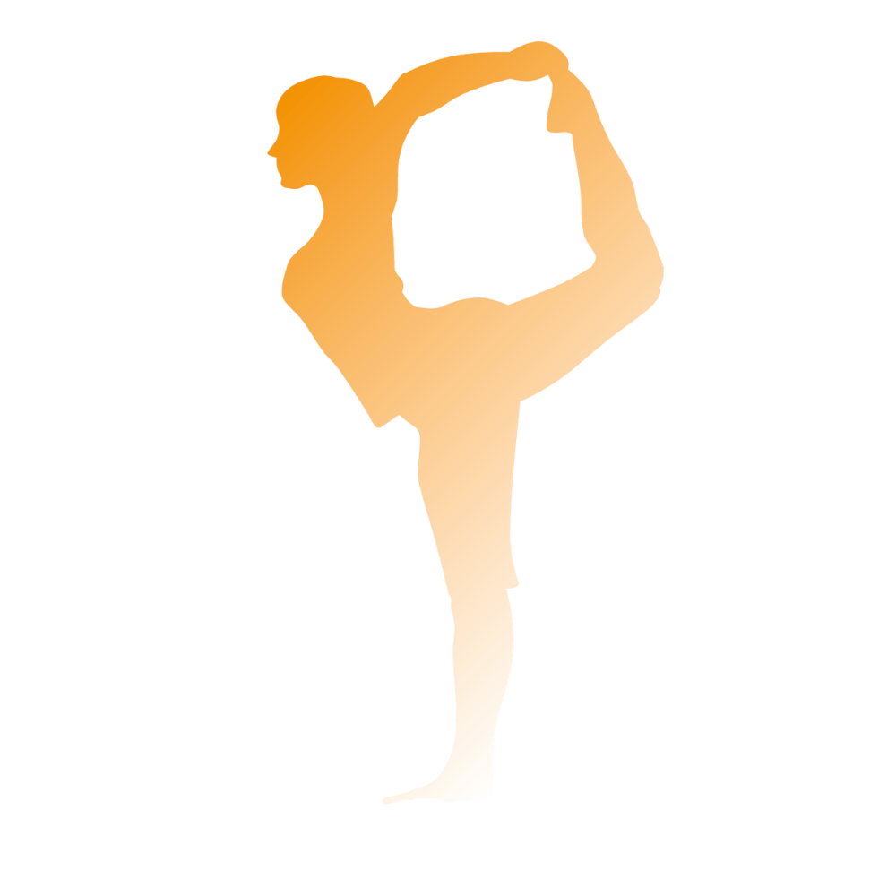 Silhouette en posture d'étirement, symbole de l'association D'Art d'Art